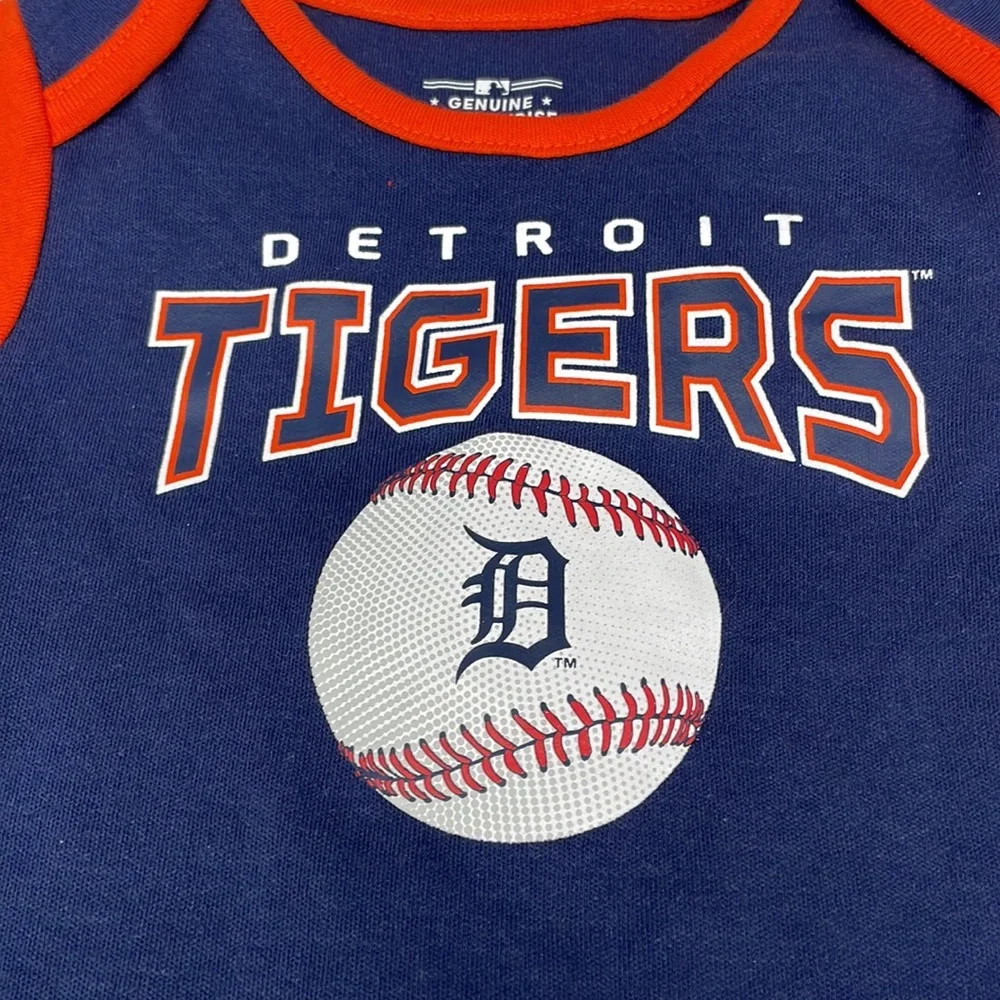 Detroit tigers baseball new onesie baby boy sz 12mos - Picture 3 of 5